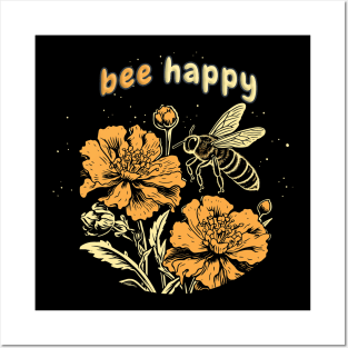 Bee Happy Posters and Art